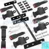 Universal Golf Cart Seat Belts 4 Retractable with Bracket Kit for EZGO TXT, Yamaha, Club Car DS