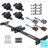 4 Retractable Golf Cart Seat Belts and Bracket Kit Replacement for Golf Carts EZGO Yamaha Club Car