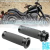 2PCS 25mm Motorcycle Scooter ATV Bike 1" Rubber Handle Bar Grip Anti-skid Cover