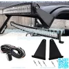 50 inch 288W LED Curved Light Bar Spot/Flood Combo Beam & Upper Roof Windshield Pro-fit Cage Mounting Brackets w/Wiring Kit Compatible with Polaris Ranger 570 900 1000 XP Full-Size