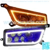 BLUE Razor RZR Street Legal LED Headlight Turn signal kit compatible with Polaris General, RZR 900s, Polaris razor 1000 XP Turbo (Fits: 2015-2021) (Dual Color SwitchBack Halo Blue/Amber)