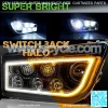 BLUE Razor RZR Street Legal LED Headlight Turn signal kit compatible with Polaris General, RZR 900s, Polaris razor 1000 XP Turbo (Fits: 2015-2021) (Dual Color SwitchBack Halo Blue/Amber) - Image 2