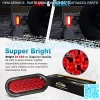 2 Pcs 6 Inch Red Oval Led Trailer Tail Lights 24 LED Grommet Mount, Oval 6" Red Stop Turn Tail Brake Light Rubber Flush Mount Replacement for Trailer RV Trucks Bus Waterproof - Image 3