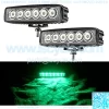 Green Led Light Bar 2PCS 18W Spot Driving Fog Light Off-road Work Light Waterproof Compatible for Jeep Boat ATV SUV Truck Pick-up Van Fishing Hunting Navigation 12v 24v