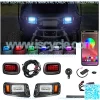 3 Version Golf Cart LED Headlight and Tail Light for EZGO TXT Freedom Carts (12V-48V) with Turn Signals Kits, Safe Daytime Running Lights & Multi Color App Bluetooth Control Light Kits