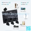 Dual USB Socket Charger 2.1A&2.1A + LED Voltmeter + 3-Socket 12V Cigarette Lighter Power Outlet Adapter + ON-Off Toggle Switch Multi-Functions Panel for Car Marine Boat Rv Truck Mobiles (Red) - Image 3