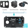 Golf Cart EZGO Key Switch Console Panel,Include DC 9V-48V 3.1A Fast Charge Dual USB Charger Sockets & Digital Voltmeter & Forward Reverse Switch,Fits EZGO TXT & Medalist PDS - Image 2