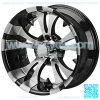 14" Black Aluminum Wheels and 23x10-14" DOT All Terrain Golf Cart Tires Combo - Set of 4 - Image 2