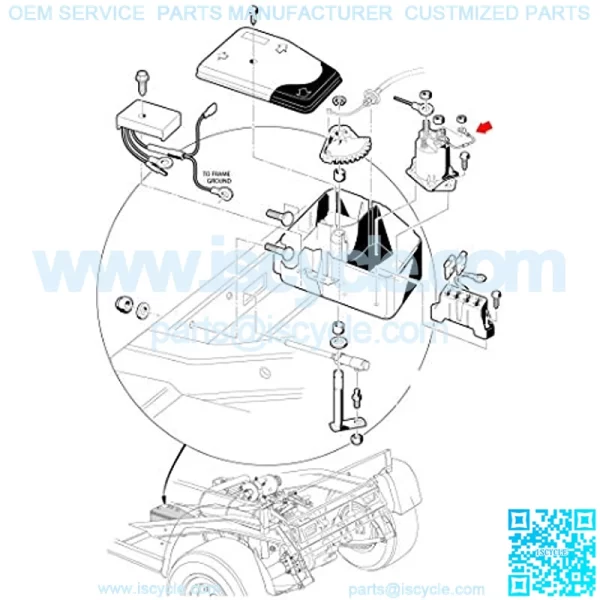 Golf Cart Solenoid Resistor for Golf Cart E-Z-GO Columbia Club Car (1990 Up) Solenoid Resistor Assembly Replaces 21764G1 70592-87 1014947 - Image 3