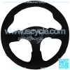 RST-012S 320mm Race Style Suede  Steering Wheel with Black stitch