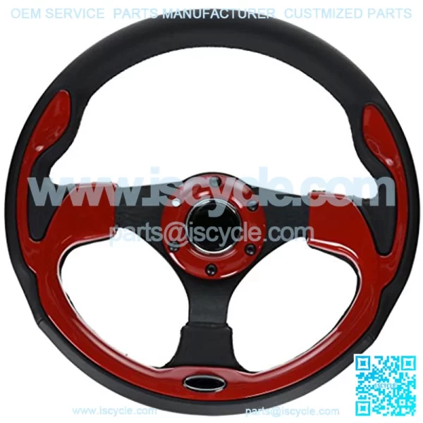 RST-001RD forced Steering Wheel (320mm Sport Steering Wheelwith Red Trim), RED