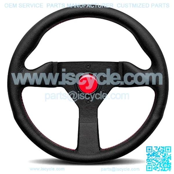 MCL32BK3B Steering Wheel (Monte Carlo 320 Leather Red Stich), 1 Pack