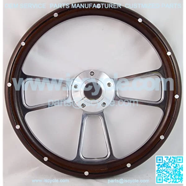 Fits 1960-1969 Chevy C10 Pick-Up Truck Real Wood Steering Wheel & Billet Adapter