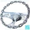 11" Chrome Chain Steering Wheel Bettie Spoke with Engraved Horn Button-3 Hole