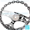 11" Chrome Chain Steering Wheel Bettie Spoke with Engraved Horn Button-3 Hole - Image 4