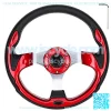 12.5" Golf Cart Steering Wheel OR 5/6 Hole Steering Wheel Chrome Adapter for Club Car,Yamaha,EZGO