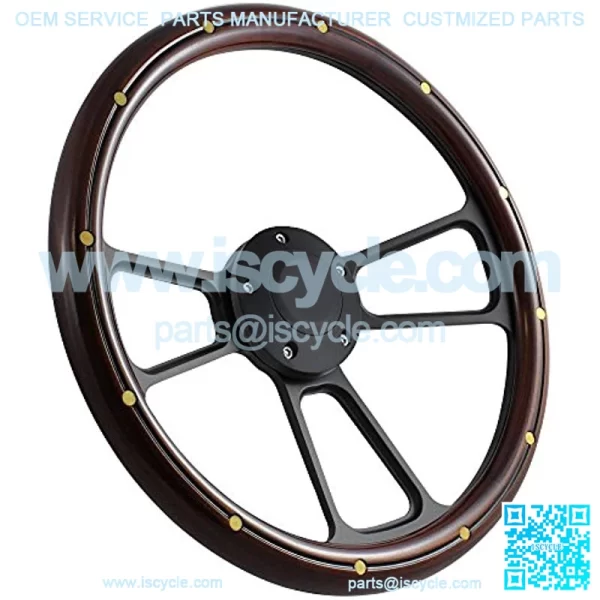 Fits Chevy C/K Series Truck Real Mahogany Steering Wheel, Chevy Horn & Adapter
