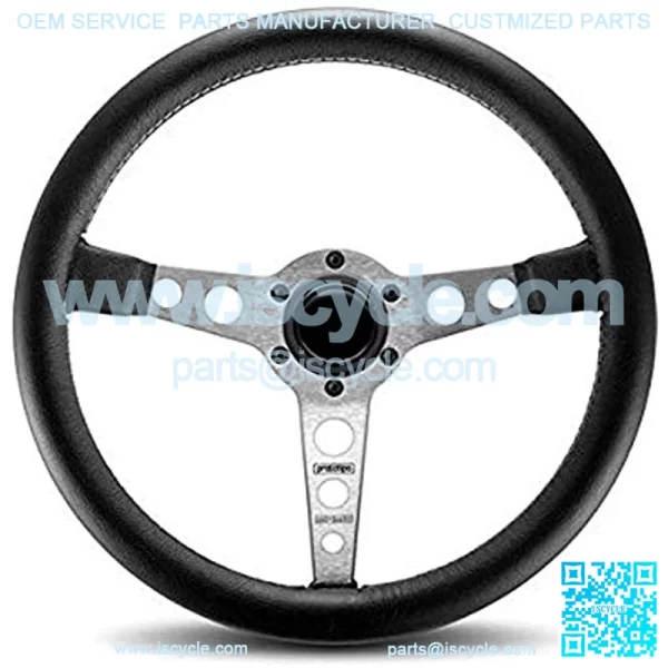 PRO35BK0S Prototipo Silver 350 mm Leather Steering Wheel