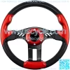 Golf Cart Steering Wheel, Skid Steering Wheel, Universal Golf Cart for Club Car EZGO RXV and TXT, Yamaha, Precedent Tempo, DS  5115Red