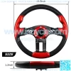 Golf Cart Steering Wheel, Skid Steering Wheel, Universal Golf Cart for Club Car EZGO RXV and TXT, Yamaha, Precedent Tempo, DS  5115Red - Image 2