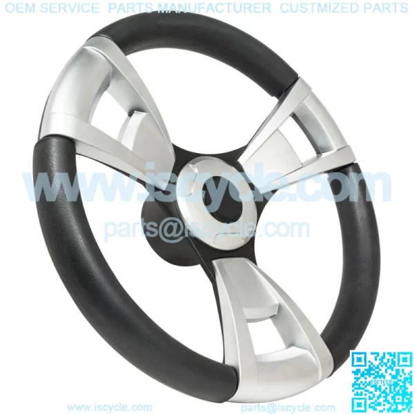 Italia Model 13 Brushed Golf Cart Steering Wheel For EZGO - Image 2