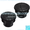 2Pcs 60mm Dashboard Air Vent Outlet Air Conditioning Deflector Side Roof for Car RV ATV A1176 (Black)