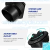 2Pcs 60mm Dashboard Air Vent Outlet Air Conditioning Deflector Side Roof for Car RV ATV A1176 (Black) - Image 2