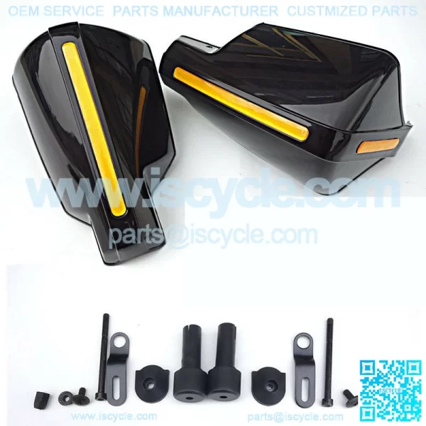 22mm Black Handle Bar Hand Guards For Motorcycles Dirt Bikes ATVs Snowmobiles