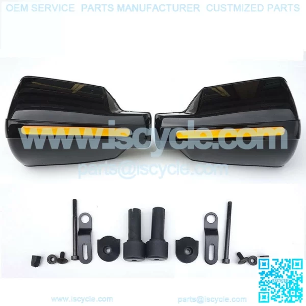 22mm Black Handle Bar Hand Guards For Motorcycles Dirt Bikes ATVs Snowmobiles - Image 2