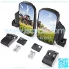 UTV Side Mirrors Compatible With Polaris Ranger General w/Pro-Fit and Compatible With Can-Am Defender Maverick Trail w/ Profiled Tube Adjustable break-Away Rear View Side Mirror
