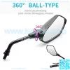 ATV Mirrors Hawk-Eye Rear View Convex Universal 7/8 Handlebar Mount Compatible with Motorcycle Dirt Bike Quad Street Bike Adventure Snowmobile Jet ski Scooter Coolster Moped GY6 ATV's - Image 3