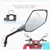 ATV Mirrors Hawk-Eye Rear View Convex Universal 7/8 Handlebar Mount Compatible with Motorcycle Dirt Bike Quad Street Bike Adventure Snowmobile Jet ski Scooter Coolster Moped GY6 ATV's - Image 4