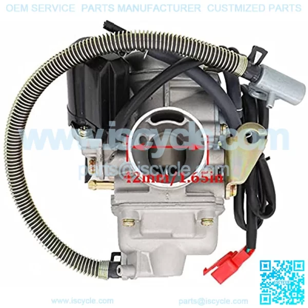 150cc GY6 Carburetor with Air Filter Intake Manifold Replacement for GY6 4 Stroke Engines Electric Choke Motorcycle Scooter 152QMJ 157QMI (with Vacuum Fuel Pump ,Hose Tube Line) - Image 3
