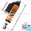12.5Inch 320mm Universal Motorcycle Air Shock Absorbers Rear Suspension Compatible with Honda CB Gokart 2PCS  Orange - Image 3