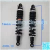 Suspension Shock 2 Pieces New 10mm Spring 400mm Rear Suspension Shock Absorber for ATV Quad Replace Motorcycle Black for Bike   car (Color : Black Silver)