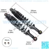 2pcs Spring 7mm Black 320mm 12.6inch Motorcycle Dirt Street Motor Bike ATV Quad Rear Shock Absorber Rear Suspension Bumper Motorcycle Shock Absorber Rear Motorcycle Shock Absorber - Image 4