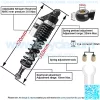 12.5" 320mm A Pair Rear Shocks Absorber Replace Some Honda CX 500 CX 650 Rear Suspension - Image 4