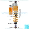 2pcs Motorcycle Universal 310mm 330mm 350mm Rear Air Shock Absorbers Suspension Fit for Yamaha Kawasaki Suzuki Fit for Ducati ATV Motorcycle Shock Absorber Motorcycle Shock Absorber - Image 5