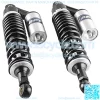 2 Pcs 340mm Air Shock Absorber ATV Motorcycle Quad Suspension Shocks For Motorcycle, ATV, Quad, Dirt Bike, Go Kart, Black & Silver