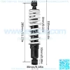 Shock Absorber, CNC aluminum alloy + high strength steel 285mm/11.22in Motorcycle Universal Shock Absorber Adjustable for Suzuki ATV Go Kart Dirt Bikes - Image 2