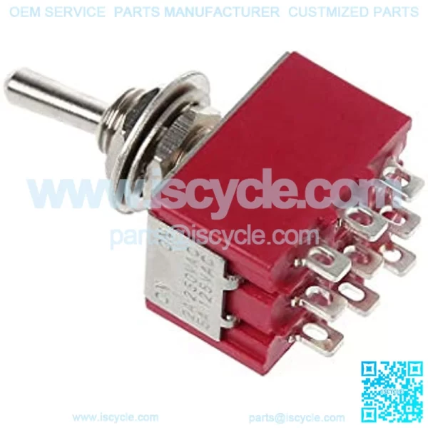 Mini 6mm MTS-302 Toggle Switch 9 Pin 2 Position ON/ON 5A/ 125VAC 2A/ 250VAC by Keaiduoa - Image 4