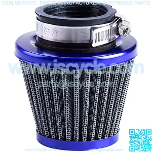 38mm Air Filter For 90cc 110cc 125cc Dirt Pit Bike Chinese GY6 50cc QMB139 Moped Scooter Off Road Motorcycle ATV Quad XR50 CRF50 CRF70 XR CRF KLX Apollo SSR Lifan Engine Parts (Blue)
