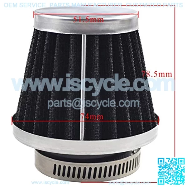 Black 42mm Warehouse Performance Air Filter Pod / 150cc-250cc Motorcycle Scooter ATV Dirt Bike(1pc - Image 3