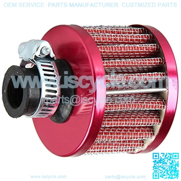 Universal 12mm Mini Red Cone Cold Air Intake Filter Turbo Vent Breather Car