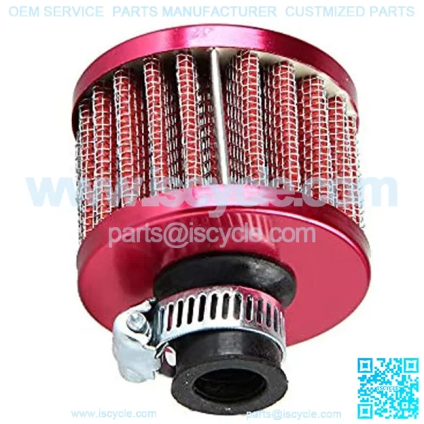 Universal 12mm Mini Red Cone Cold Air Intake Filter Turbo Vent Breather Car - Image 4