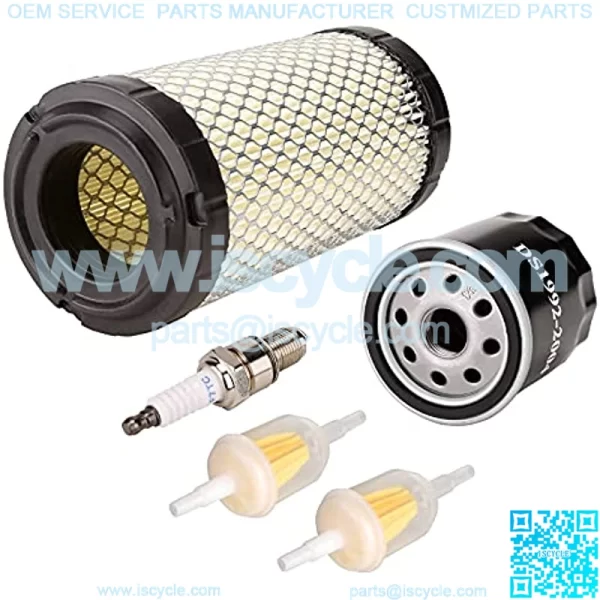 Golf Cart Tune Up Kit for Club Car Precedent 2004-2015 Gas Models, Air Filter 102558201 Oil Filter 1016467 Fuel Filter 102003201 Spark Plug BPR2ES