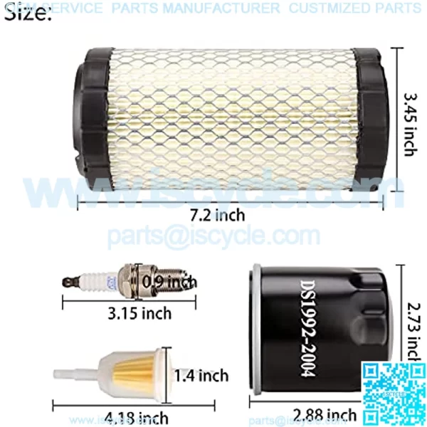 Golf Cart Tune Up Kit for Club Car Precedent 2004-2015 Gas Models, Air Filter 102558201 Oil Filter 1016467 Fuel Filter 102003201 Spark Plug BPR2ES - Image 4