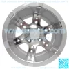 12" Golf Cart Wheel, Machined/Silver Rim & Center Cap, 12x7 ET-25