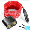 ZHSMS Car Cigarette Lighter Splitter Power Adapter, 12V/24V DC Outlet Car Charger Port,10Ft Heavy Duty Extension Cable with Cigarette Lighter Plug Socket,8% coupon applied at checkout,with coupon
