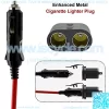 ZHSMS Car Cigarette Lighter Splitter Power Adapter, 12V/24V DC Outlet Car Charger Port,10Ft Heavy Duty Extension Cable with Cigarette Lighter Plug Socket,8% coupon applied at checkout,with coupon - Image 2